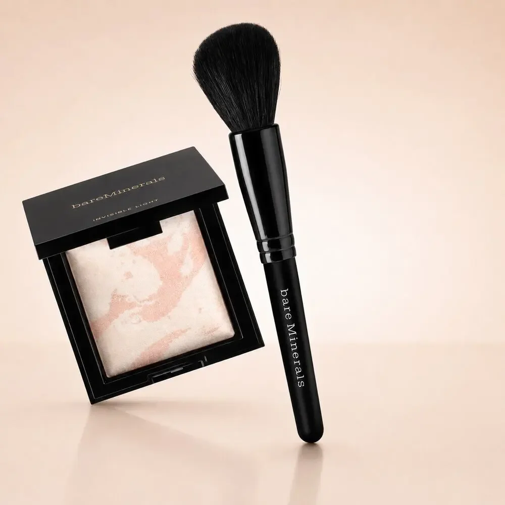 bareMinerals Invisible Light Translucent Glow + Fast & Flawless Face Brush